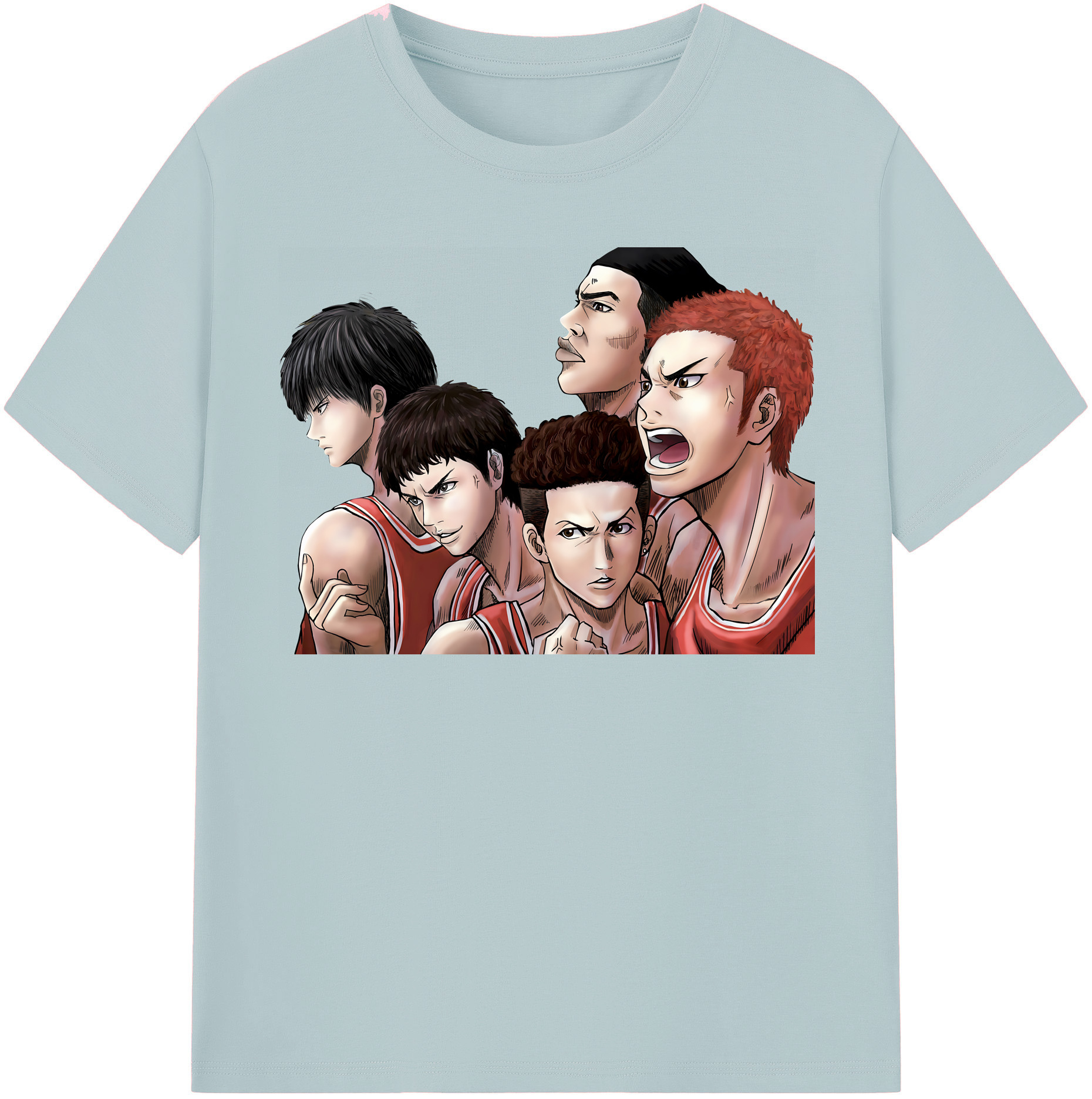 SLAM DUNK／スラムダンク 綿100％半袖Tシャツ（フロントプリント）
